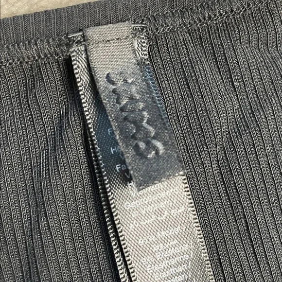 New Skims Black Soft Lounge V Neck Tank Mini Dress Rib Knit Sz L - Picture 6 of 12